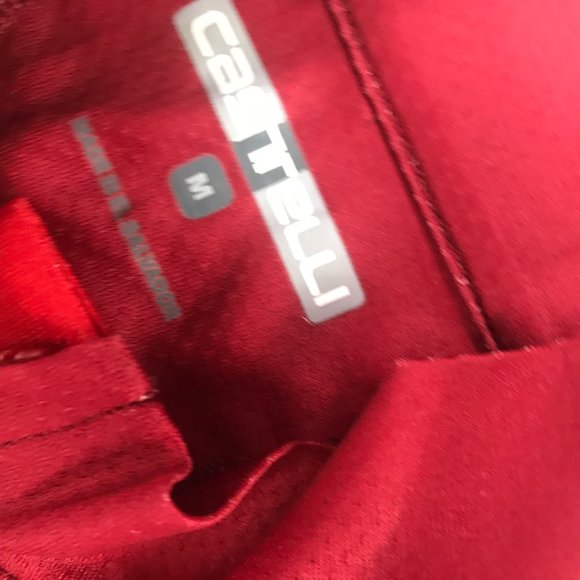 CASTELLI Women's M Cycling Jersey Red Black.  Full Zipper in Front Short Sleeve - Picture 5 of 11